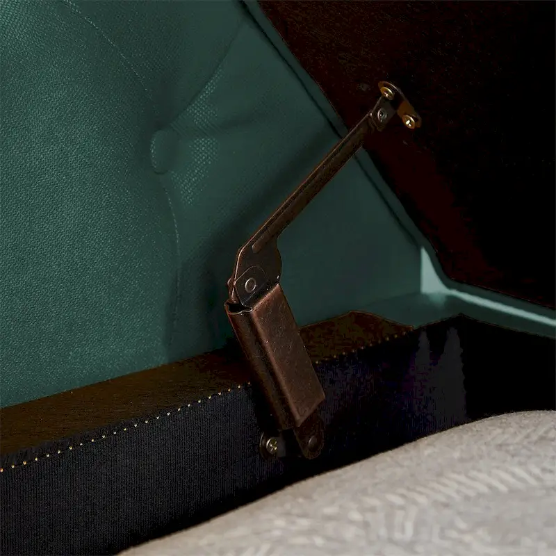 Banc de rangement pour chambre, bout de lit, accoudoirs roulés, canapé ottoman en velours, long banc