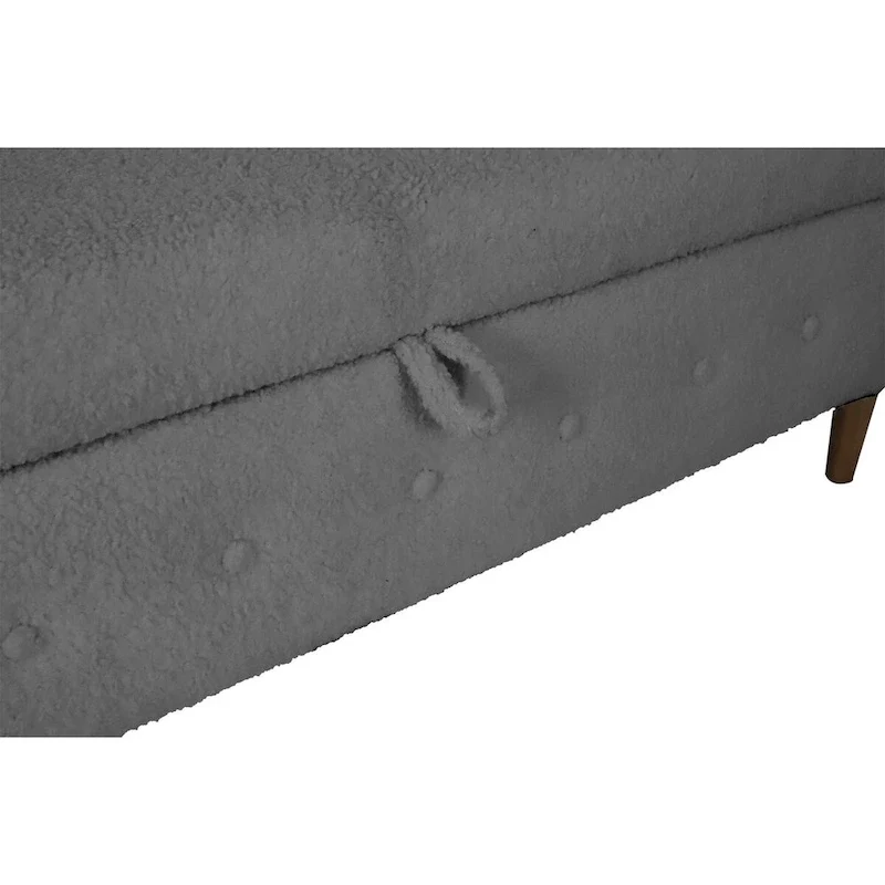 Banc de rangement pour chambre, bout de lit, accoudoirs roulés, canapé ottoman en velours, long banc