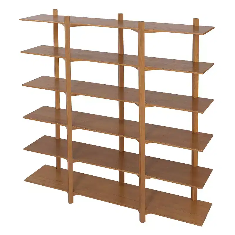 Christopher Knight Home Elliot Étagère de rangement moderne à 6 niveaux en bois avec étagères ouvertes