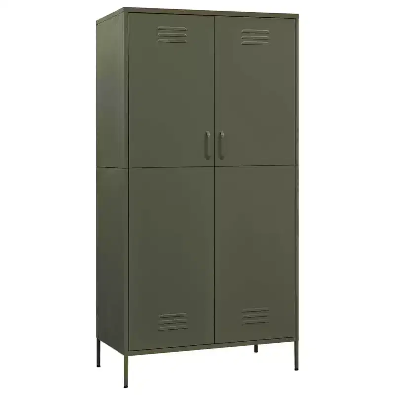 vidaXL Armoire vert olive 90x50x180 cm Acier