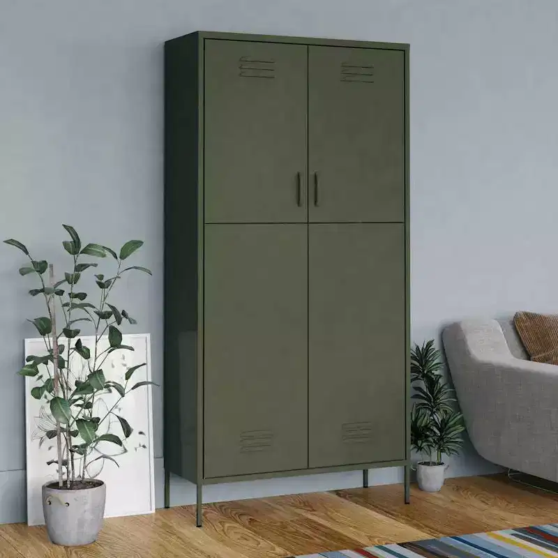 vidaXL Armoire vert olive 90x50x180 cm Acier