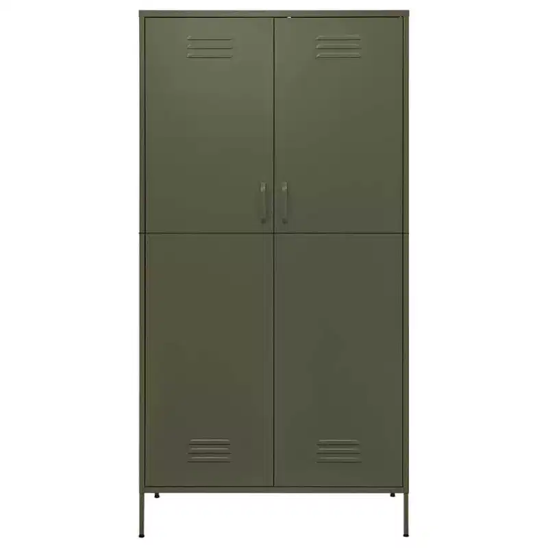 vidaXL Armoire vert olive 90x50x180 cm Acier