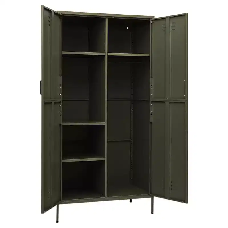 vidaXL Armoire vert olive 90x50x180 cm Acier
