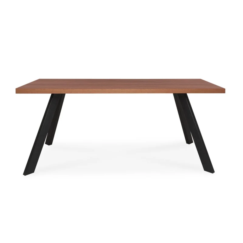 Tavolo da pranzo 180×100 cm colore rovere noce e acciaio antracite Marburg