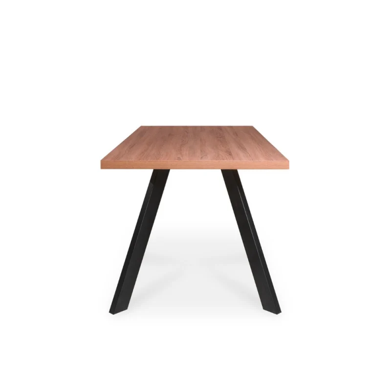 Tavolo da pranzo 180×100 cm colore rovere noce e acciaio antracite Marburg