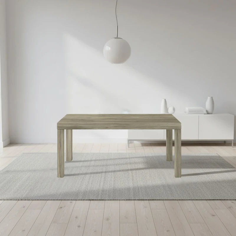Tavolo allungabile in larice grigio 160/310 cm con 4 allunghe Piana T08 IMAB