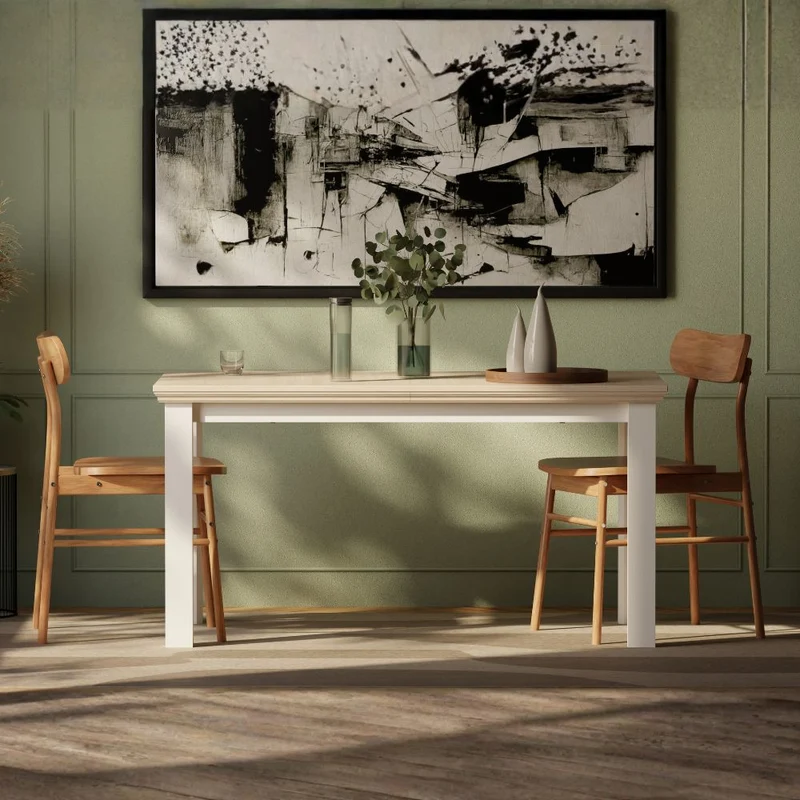 Tavolo allungabile 150/200 cm colore rovere e bianco Essenza