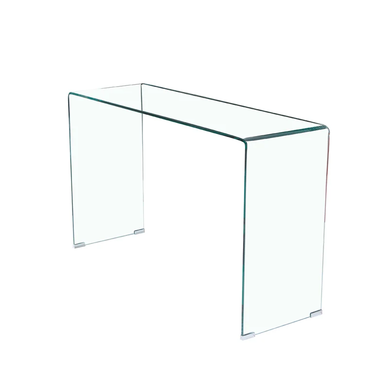 Consolle 120×40 cm in vetro temperato curvato Scarlett
