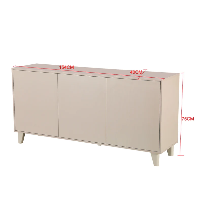 Madia 3 ante 154 cm con apertura push-pull colore beige Moran