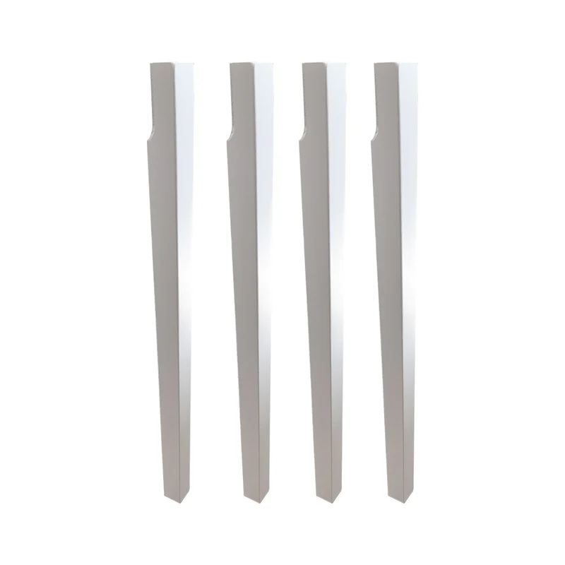 Confezione 4 gambe piramidali per tavolo H 74 cm. bianco frassinato GTPIRAMIDE52BF
