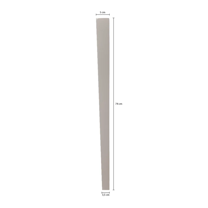 Confezione 4 gambe piramidali per tavolo H 74 cm. bianco frassinato GTPIRAMIDE52BF