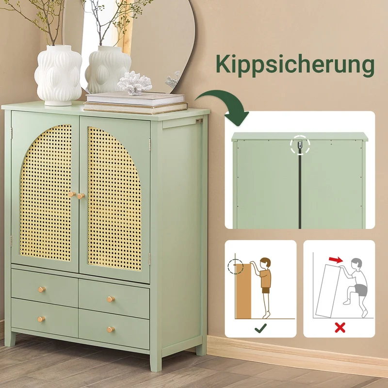 SoBuy | Schuhschrank | Sideboard | Flurschrank | Kommode | FSB72-GR