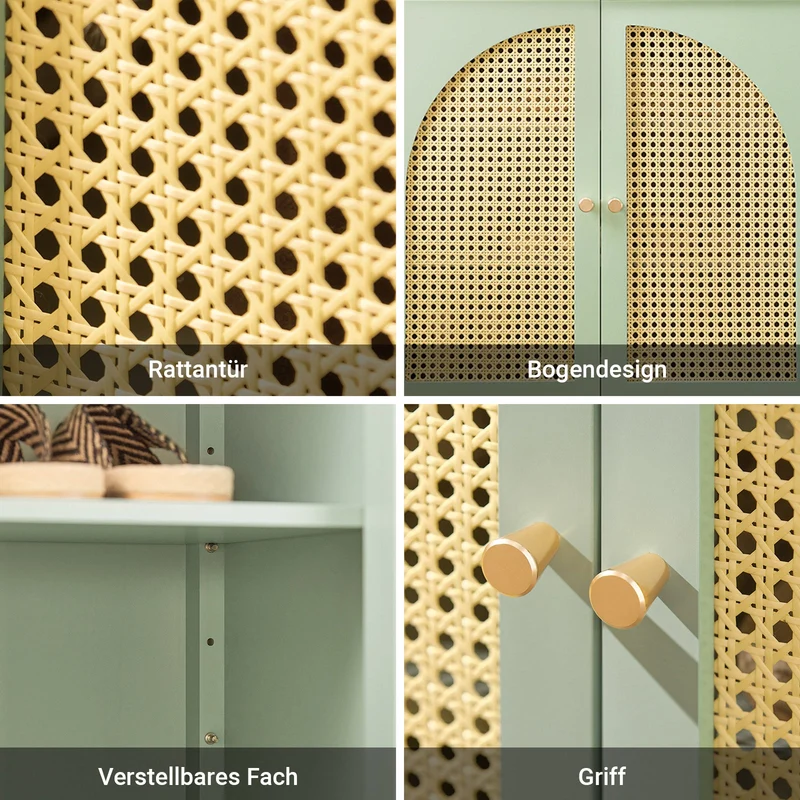 SoBuy | Schuhschrank | Sideboard | Flurschrank | Kommode | FSB72-GR