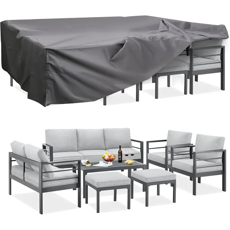 AECOJOY Ensemble de 7 Meubles de Jardin en Aluminium pour Extérieur