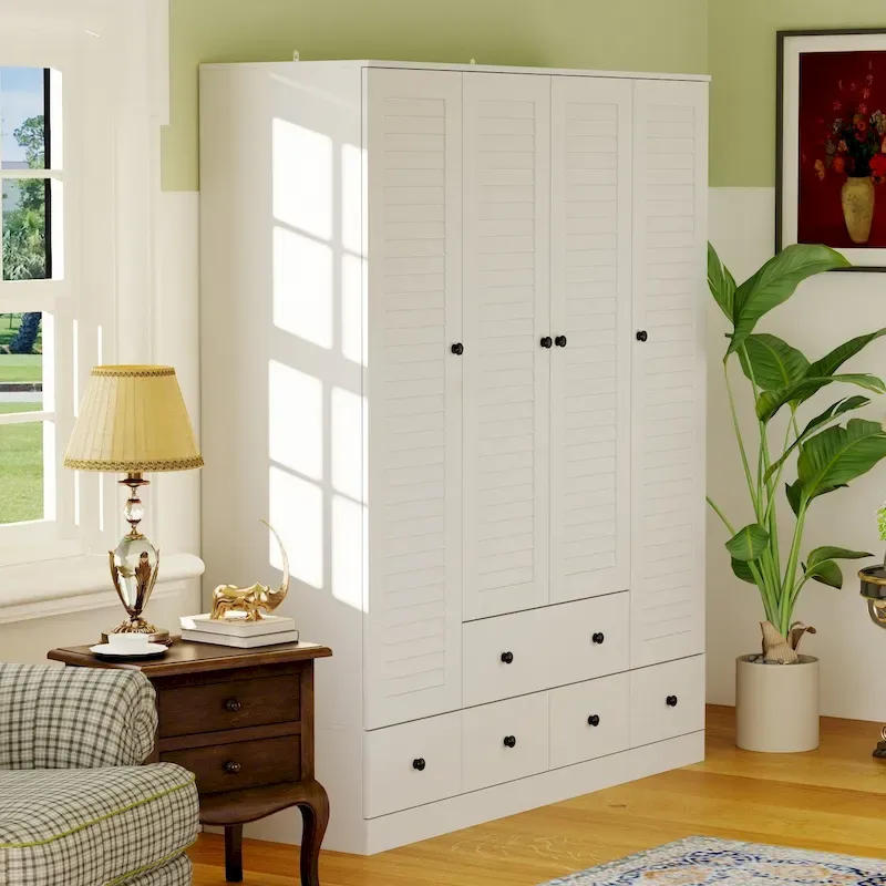 Armoire penderie placard 59L Grande armoire autonome blanche