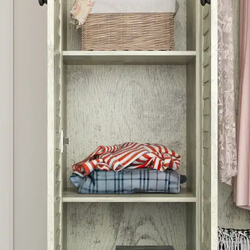Armoire penderie placard 59L Grande armoire autonome blanche