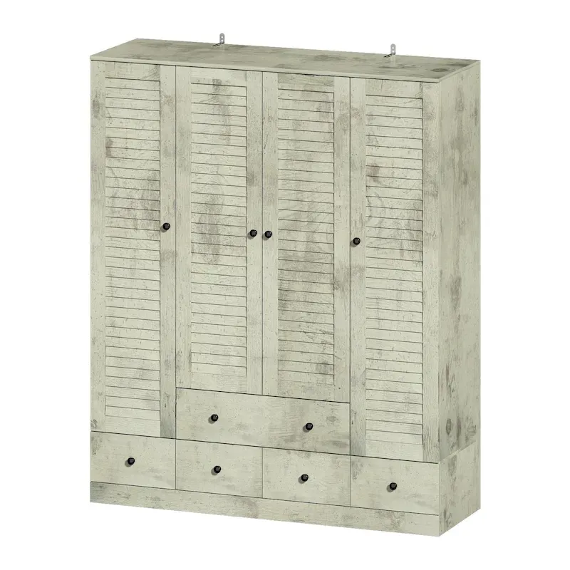 Armoire penderie placard 59L Grande armoire autonome blanche