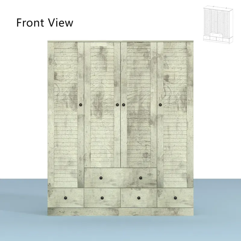 Armoire penderie placard 59L Grande armoire autonome blanche