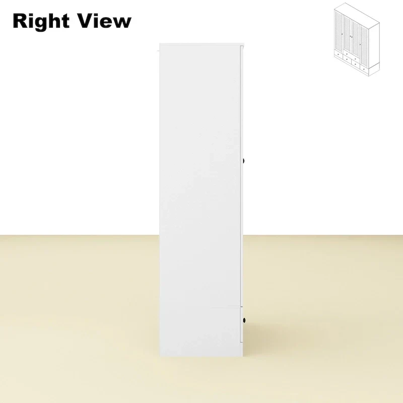 Armoire penderie placard 59L Grande armoire autonome blanche