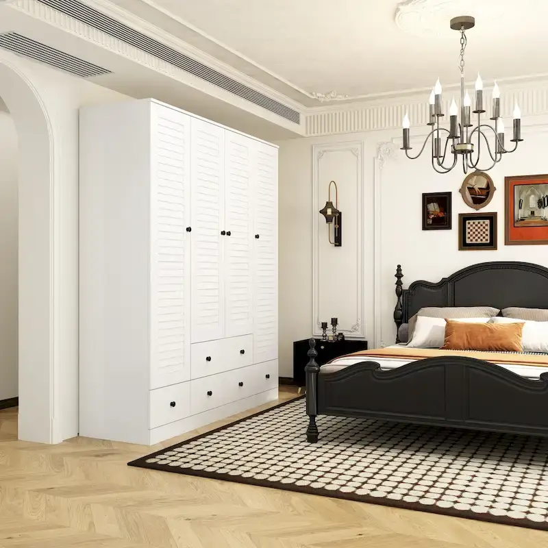 Armoire penderie placard 59L Grande armoire autonome blanche
