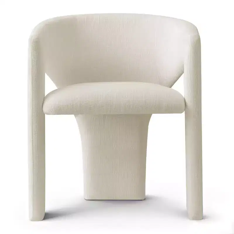 Petit ensemble de salle à manger pour 2 personnes, chaises rembourrées beiges, table à manger ronde sur pied, meubles de cuisine modernes et compacts - Panipeachy