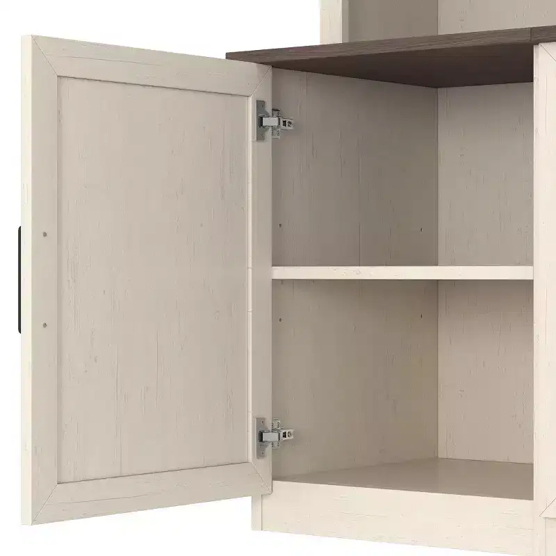 Meuble TV Moderne pour Téléviseur de 55 Pouces avec Station de Chargement, Console Multimédia avec Grands Placards de Rangement, Meuble TV pour Salon-Panipeachy