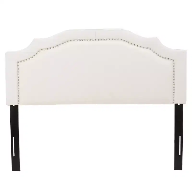 Tête de lit contemporaine biseautée en tissu rembourré pour lit double/grand lit