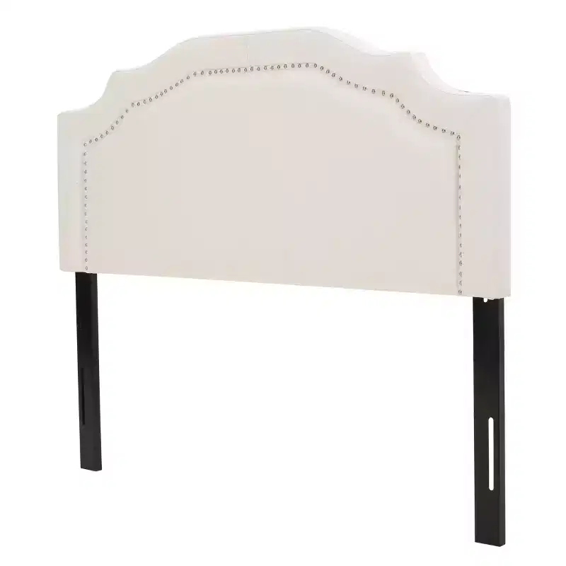 Tête de lit contemporaine biseautée en tissu rembourré pour lit double/grand lit