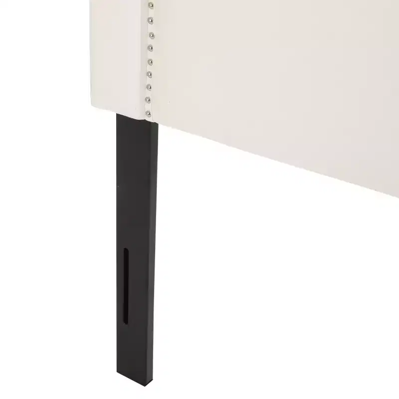 Tête de lit contemporaine biseautée en tissu rembourré pour lit double/grand lit