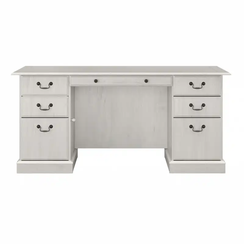 Bureau de direction Bush Furniture Saratoga avec tiroirs et rangements