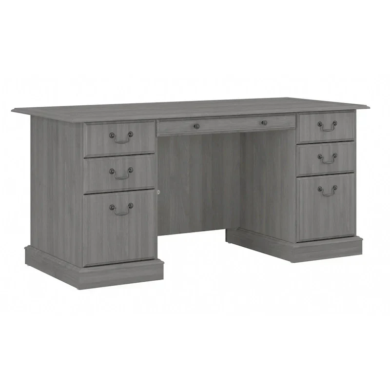 Bureau de direction Bush Furniture Saratoga avec tiroirs et rangements