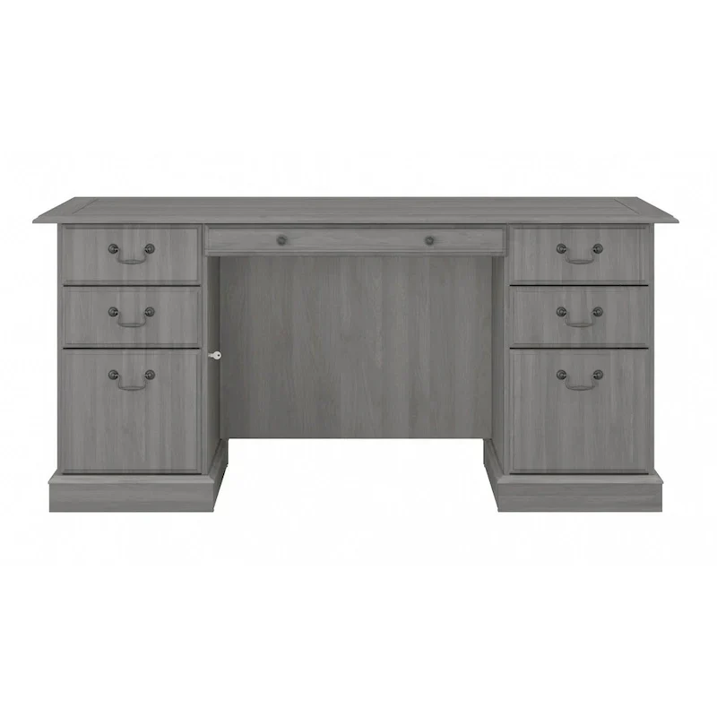 Bureau de direction Bush Furniture Saratoga avec tiroirs et rangements