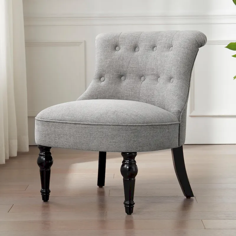 Fauteuil d'appoint confortable sans accoudoirs pour le salon
