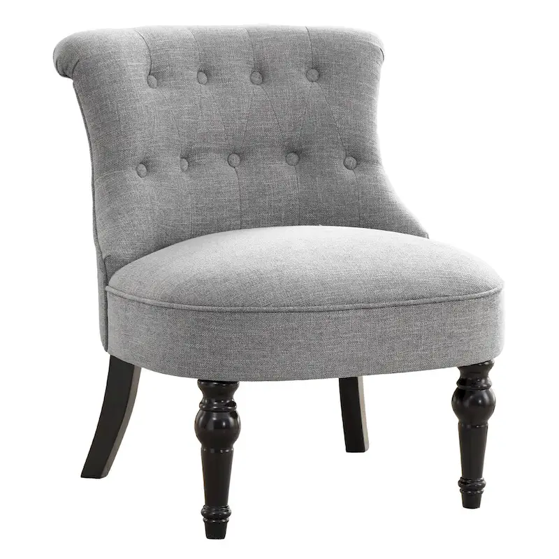 Fauteuil d'appoint confortable sans accoudoirs pour le salon