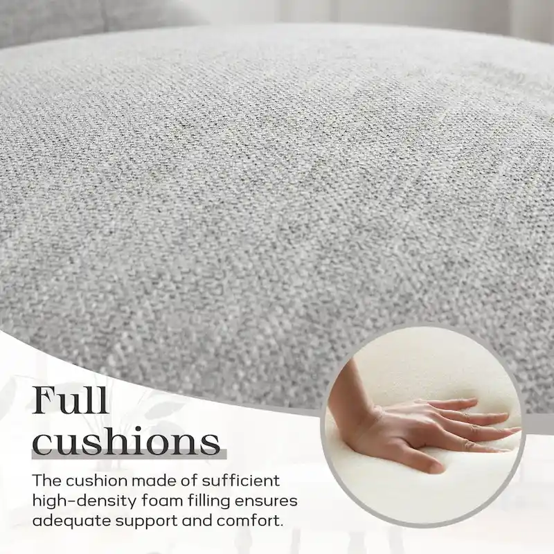 Fauteuil d'appoint confortable sans accoudoirs pour le salon
