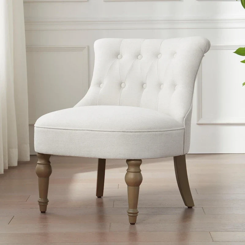 Fauteuil d'appoint confortable sans accoudoirs pour le salon