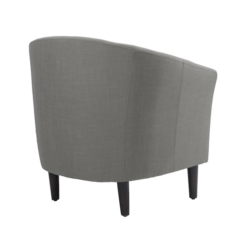 2 fauteuils club modernes en lin avec accoudoirs ronds