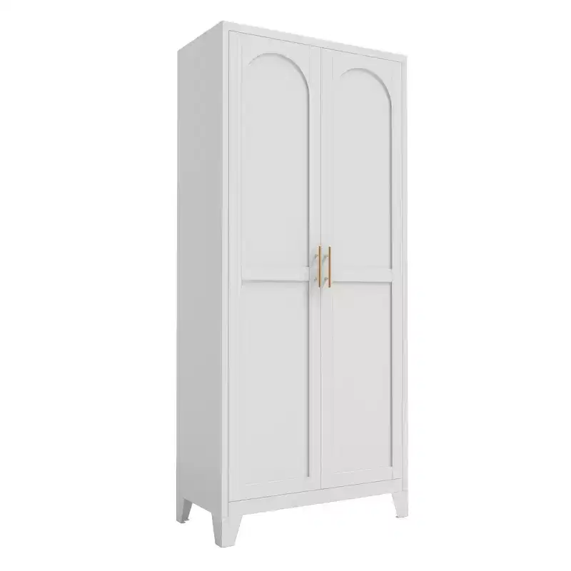Homy Casa Meuble de rangement à 4 portes avec panneaux en rotin et étagères réglables pour salon, salle à manger ou entrée, Noir et Naturel