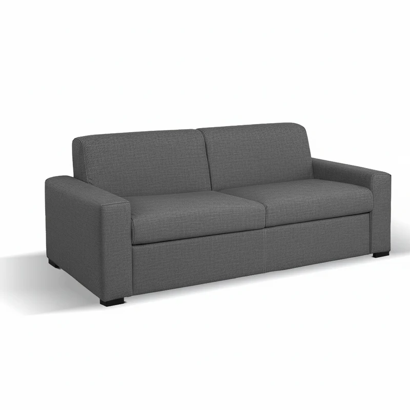 Divano letto 3 posti tessuto Queens colore cenere 200x98x86h Flash