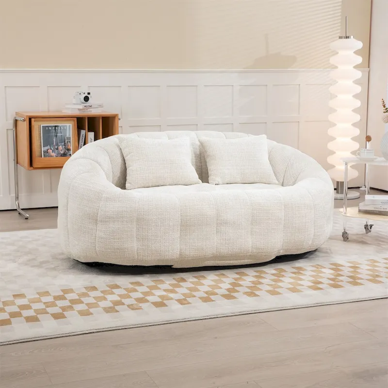 Fauteuil poire paresseux en chenille