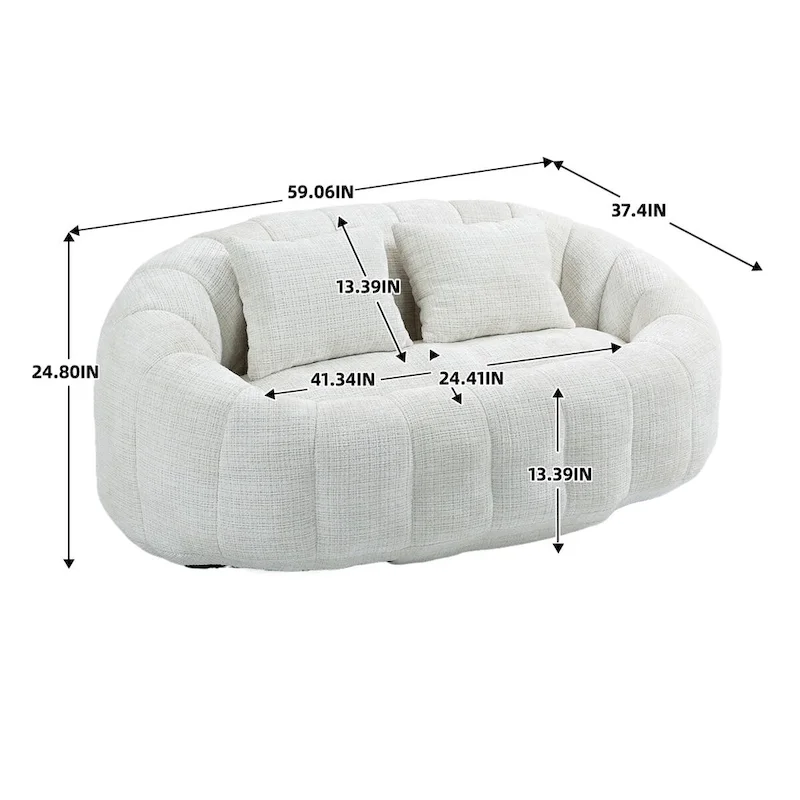 Fauteuil poire paresseux en chenille