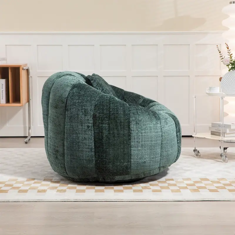 Fauteuil poire paresseux en chenille