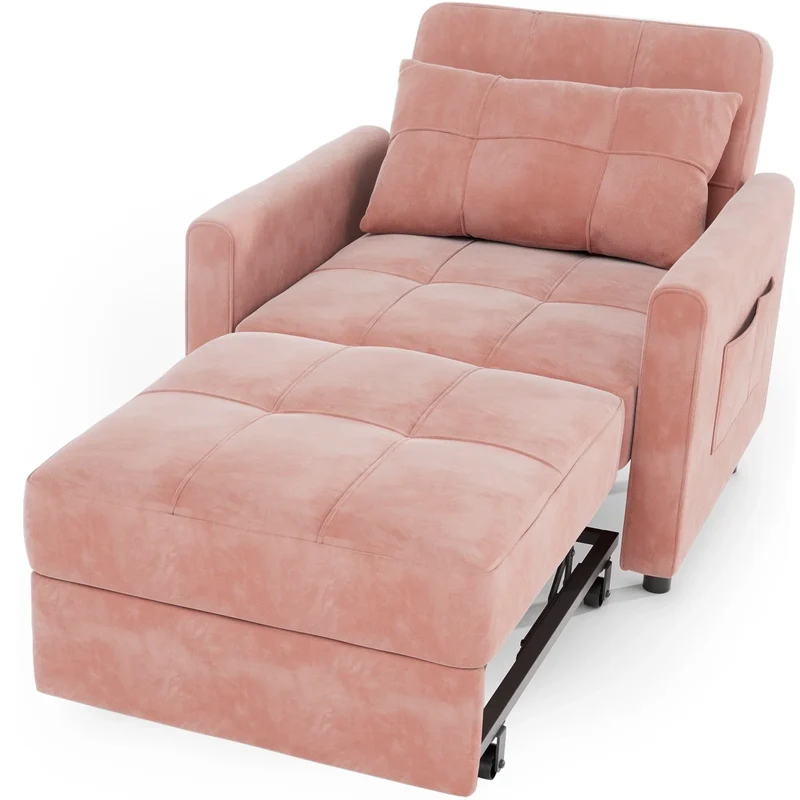 Canapé-lit convertible 3-en-1, Canapé-chaise dépliable, Lit pliant convertible pour salon
