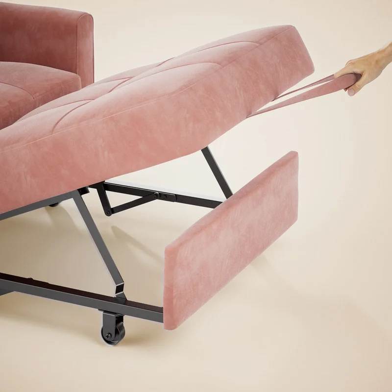 Canapé-lit convertible 3-en-1, Canapé-chaise dépliable, Lit pliant convertible pour salon