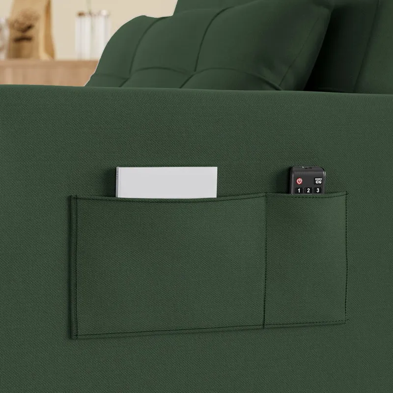 Canapé-lit convertible 3-en-1, Canapé-chaise dépliable, Lit pliant convertible pour salon