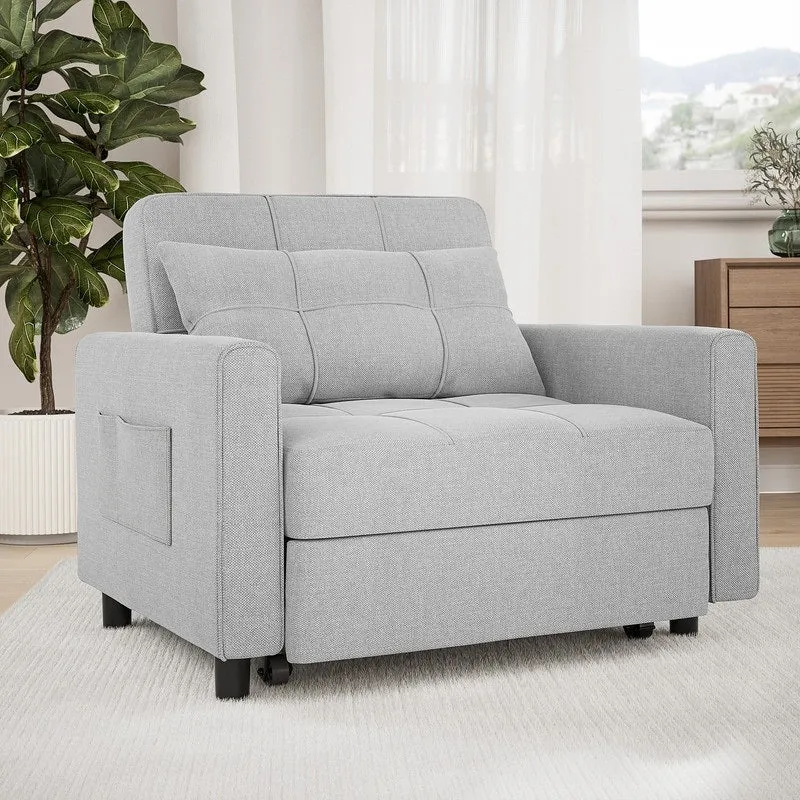 Canapé-lit convertible 3-en-1, Canapé-chaise dépliable, Lit pliant convertible pour salon