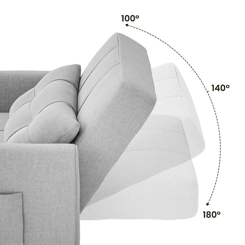 Canapé-lit convertible 3-en-1, Canapé-chaise dépliable, Lit pliant convertible pour salon