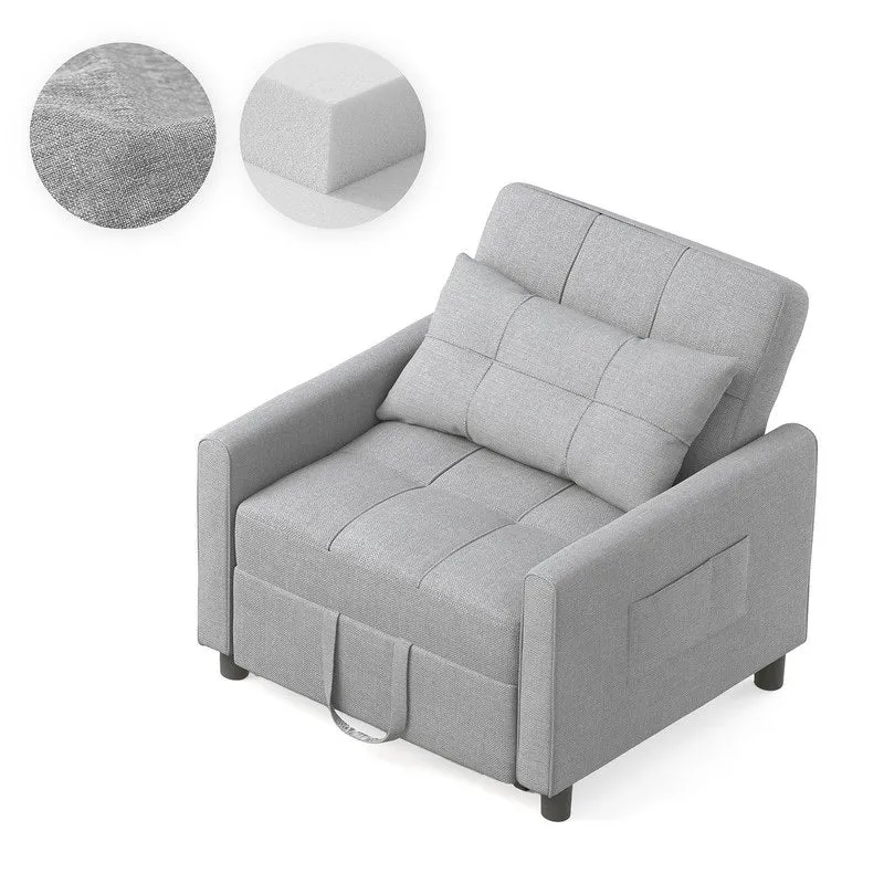 Canapé-lit convertible 3-en-1, Canapé-chaise dépliable, Lit pliant convertible pour salon