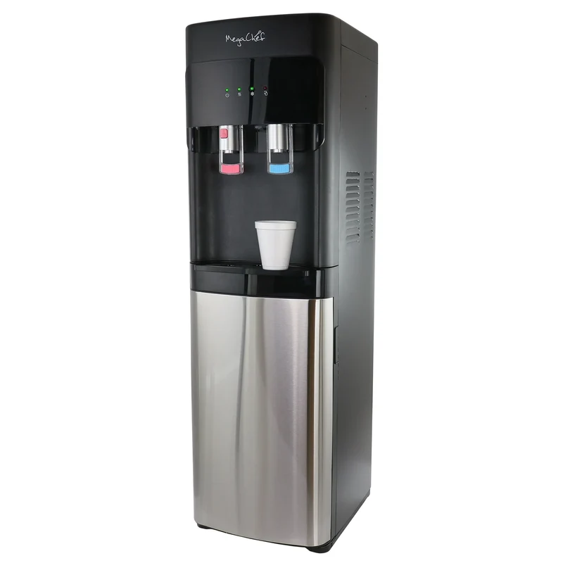 Distributeur d'eau chaude et froide à chargement par le bas MegaChef - 12x13.6x41