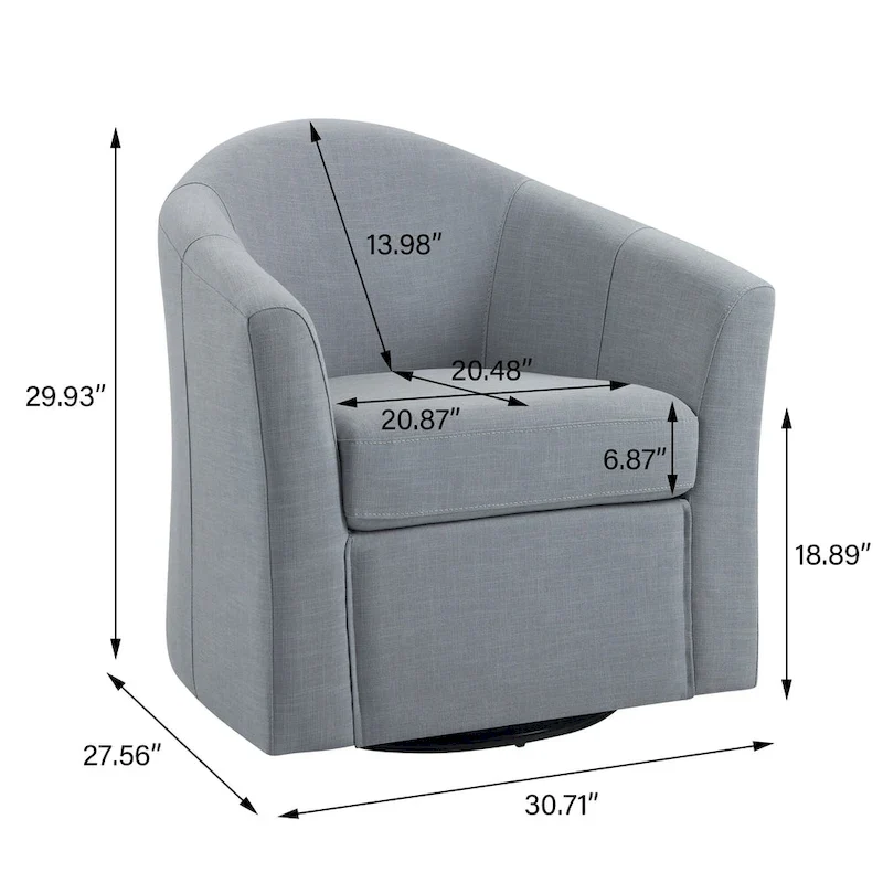Lot de 2 fauteuils pivotants modernes avec accoudoirs pour salon